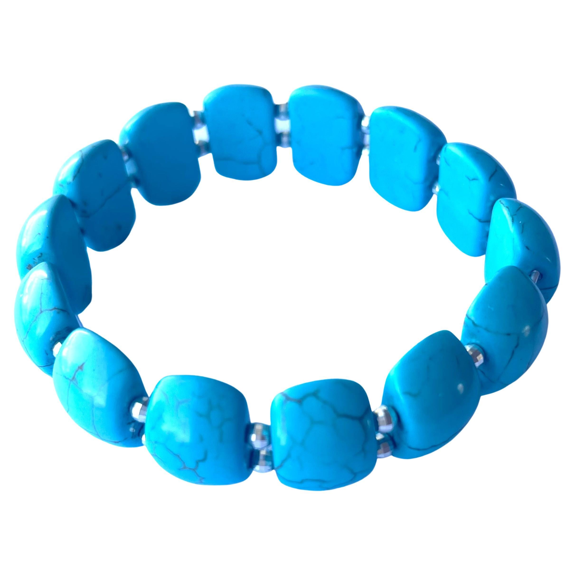 Bracciale Chiclet turchese In condizioni Nuovo in vendita a Laguna Beach, CA