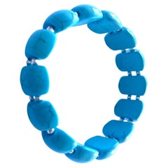 Used Turquoise Chiclet Bracelet