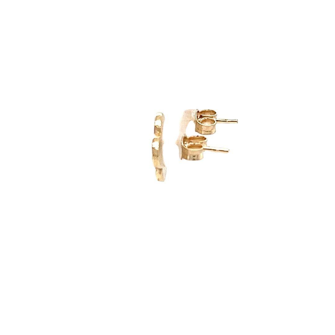 Uncut Turquoise Clover Stud Earrings For Sale