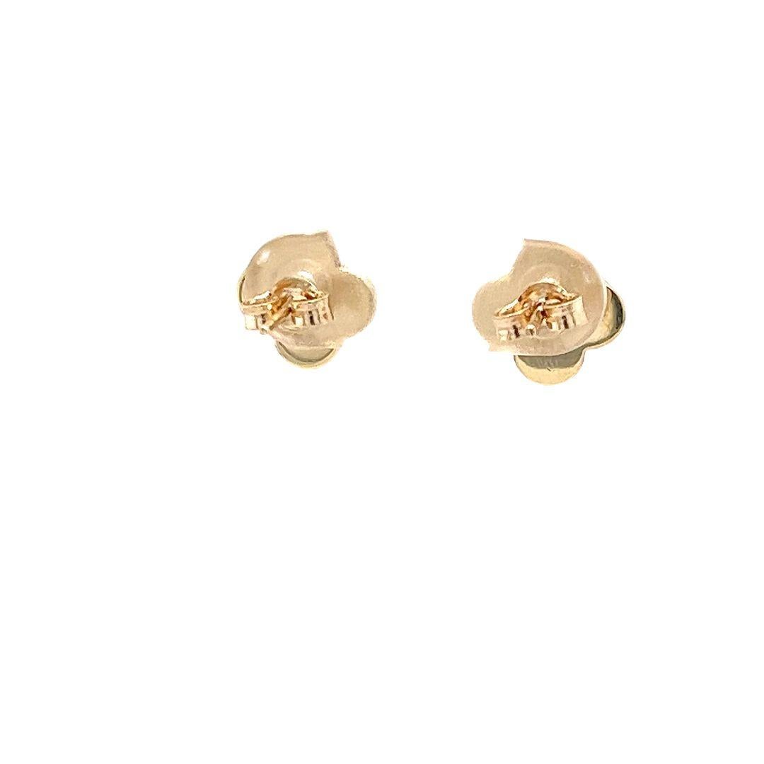 Turquoise Clover Stud Earrings In Good Condition For Sale In Coral Gables, FL