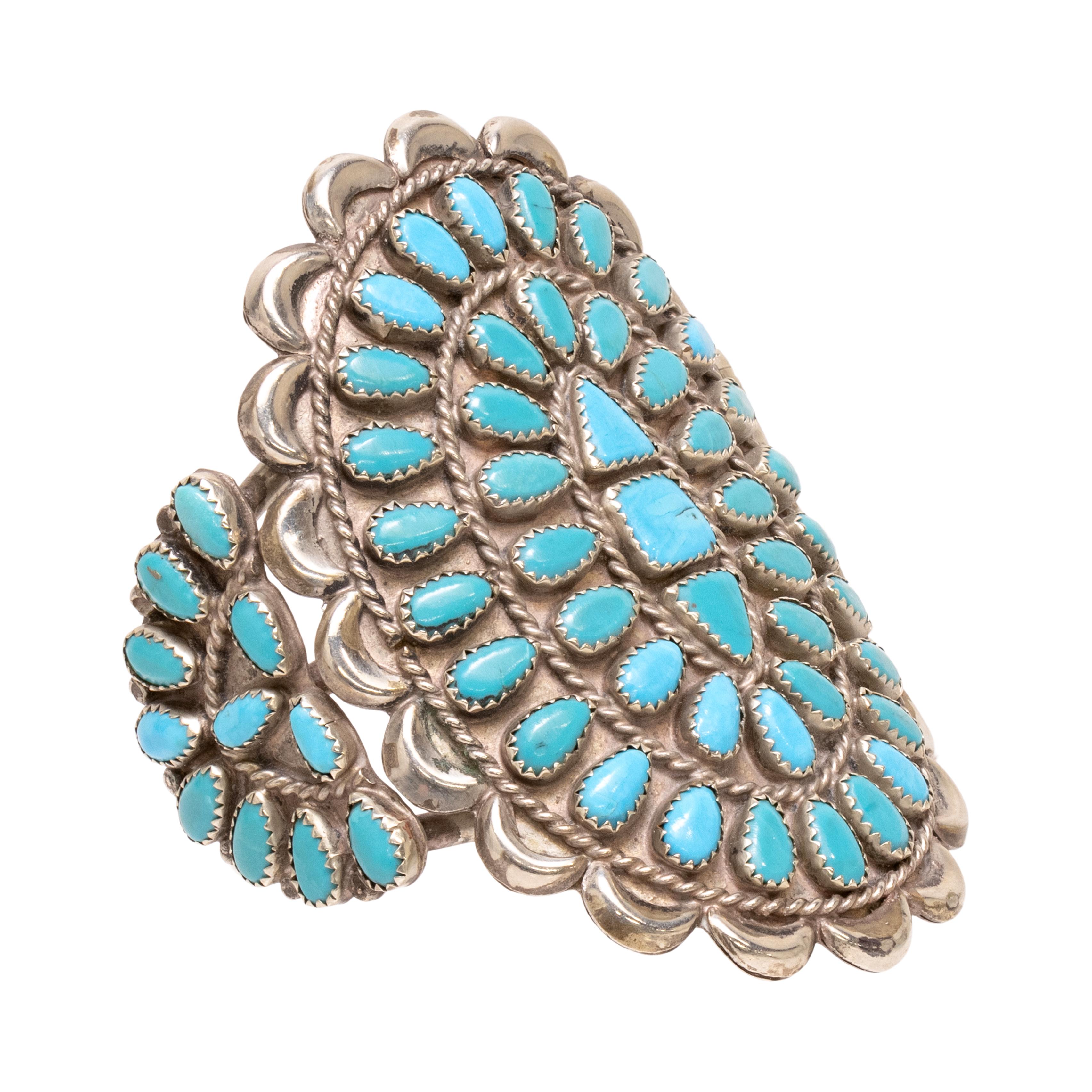 Femenino o masculino Pulsera puño racimo turquesa en venta