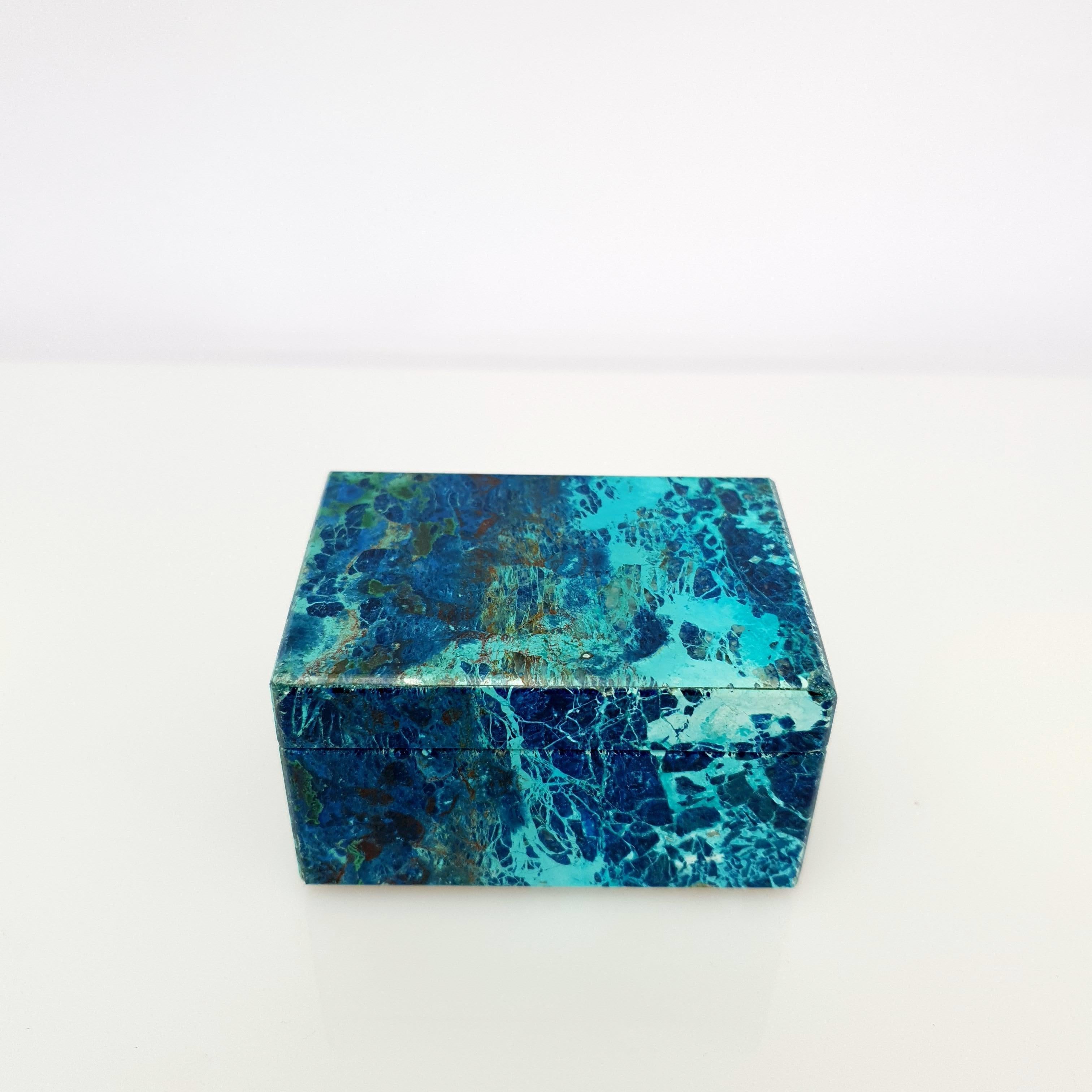 Turquoise Coloured Shattuckite Decorative Jewelry Gemstone Box 2