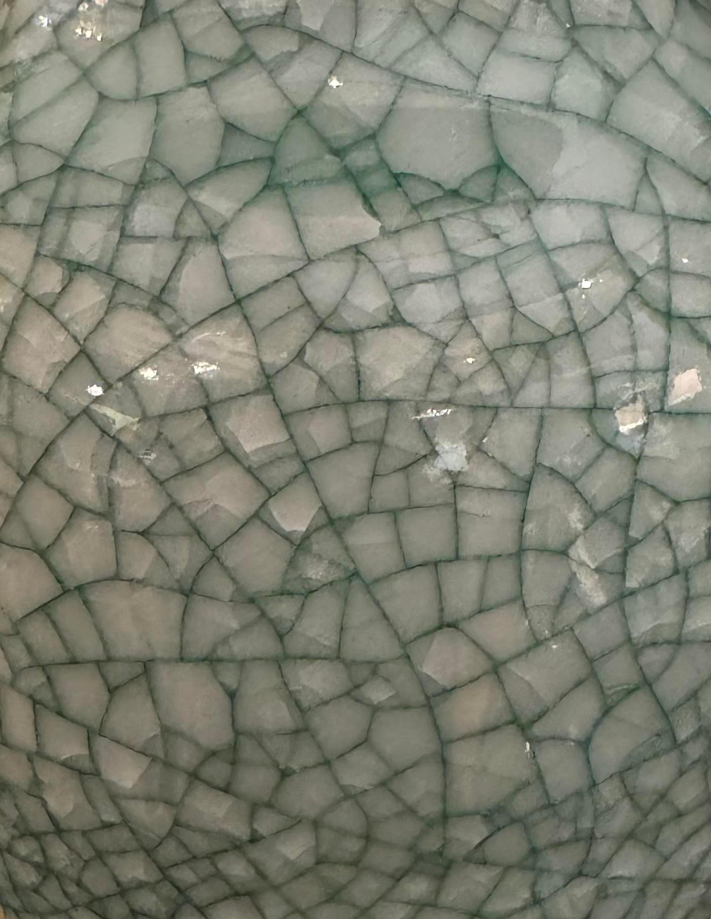 Turquoise Crackle Glaze Pair Tall Lamps, China, Contemporary In New Condition For Sale In New York, NY