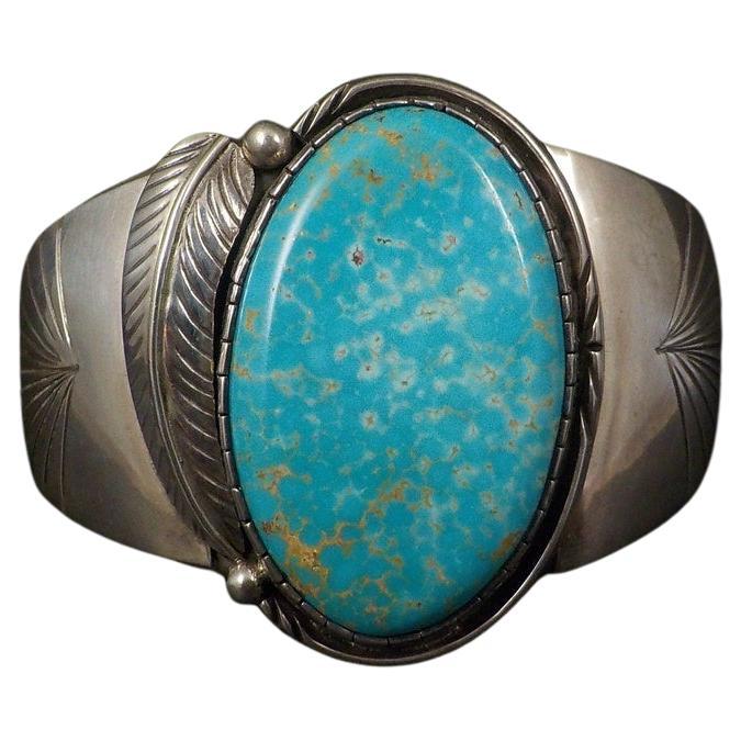 Turquoise Cuff Bracelet Navajo Fred Guerro