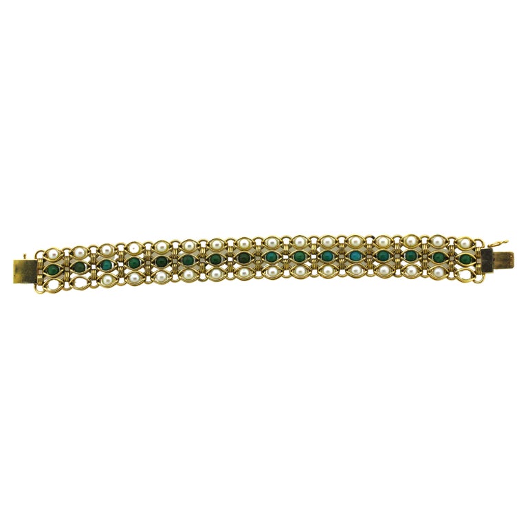 Paradise Pearls Turquoise & Cultured Pearl Gemstone Bracelet main image 0