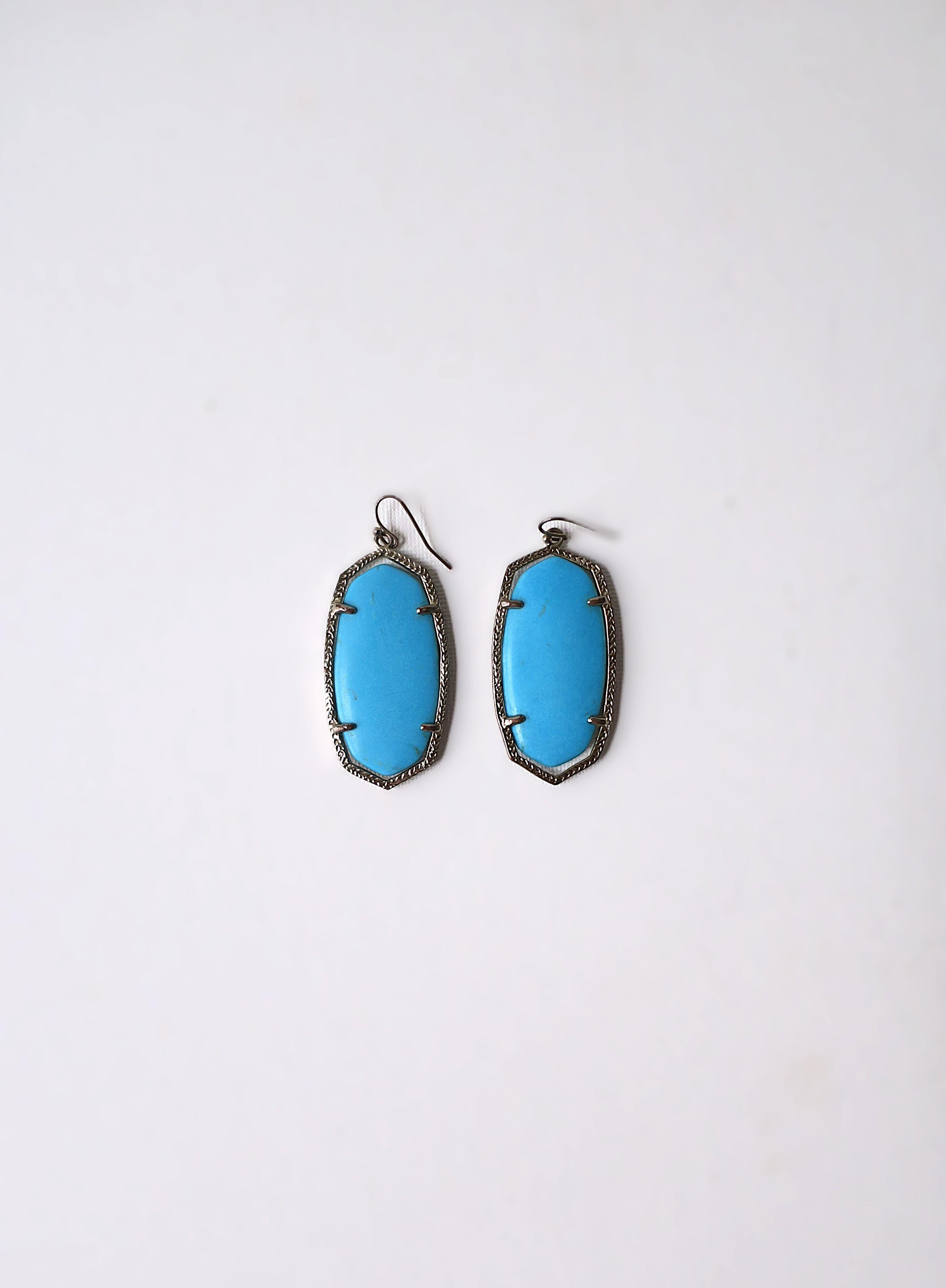 Turquoise Dangle Earrings For Sale 1