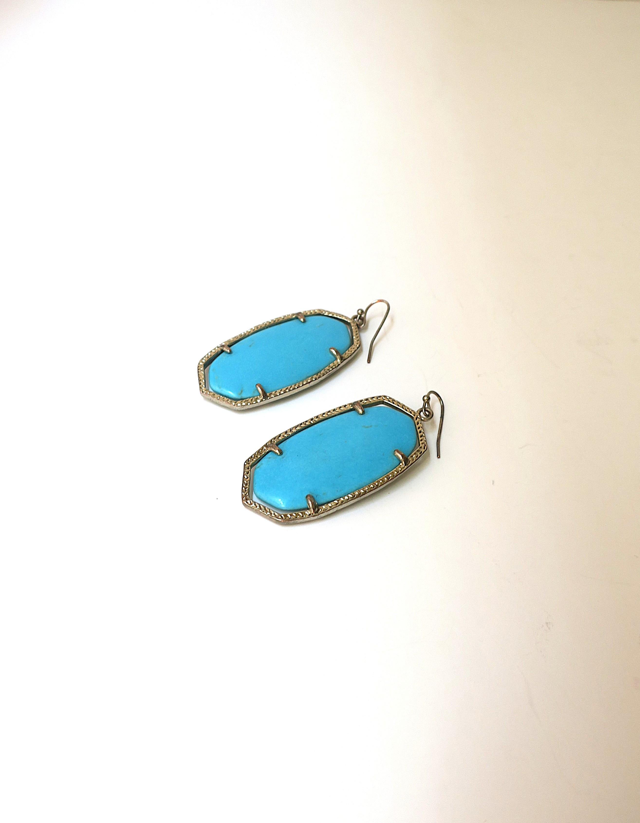 Turquoise Dangle Earrings For Sale 2