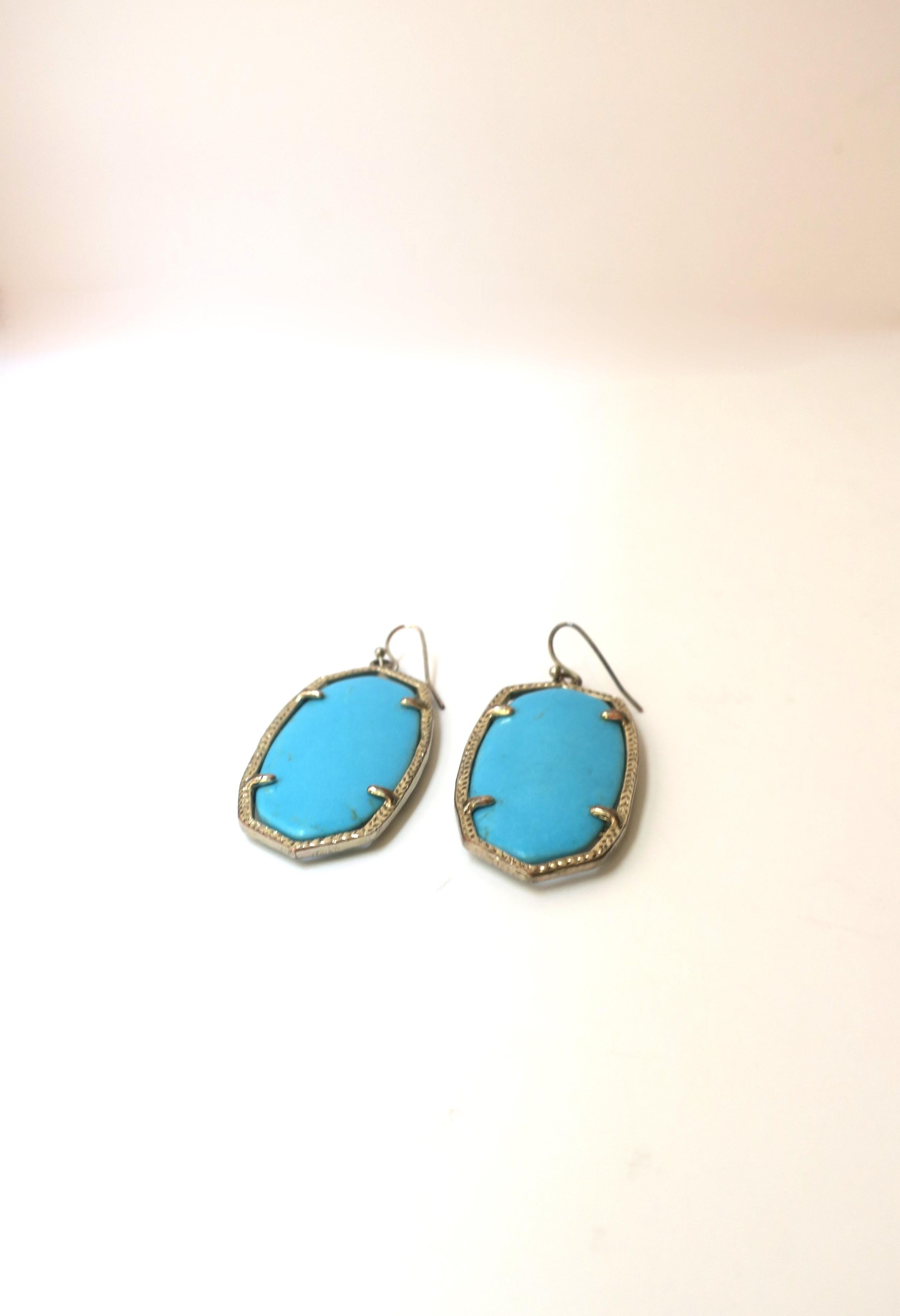 Turquoise Dangle Earrings For Sale 3