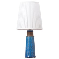 Turquoise Danish Mid-Century Modern Stoneware table lamp by Nils Kähler