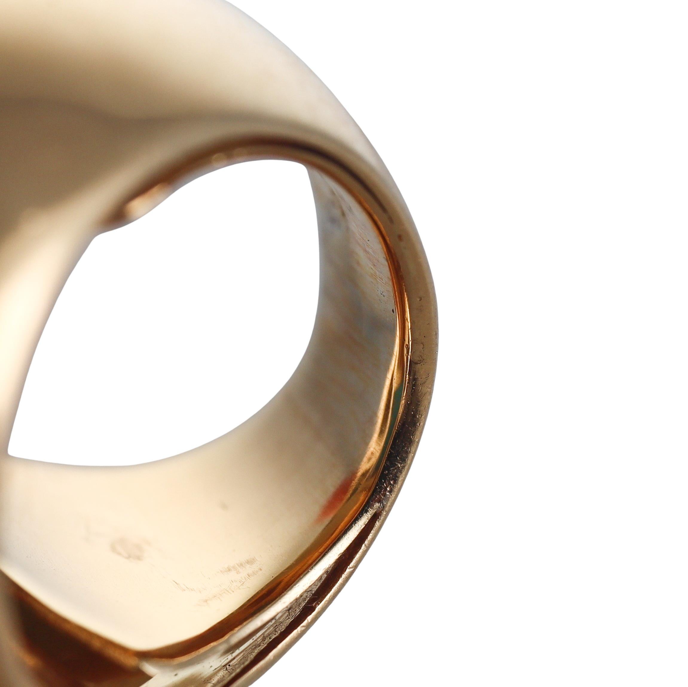 Anello da cocktail grande in oro con diamante turchese in vendita 1