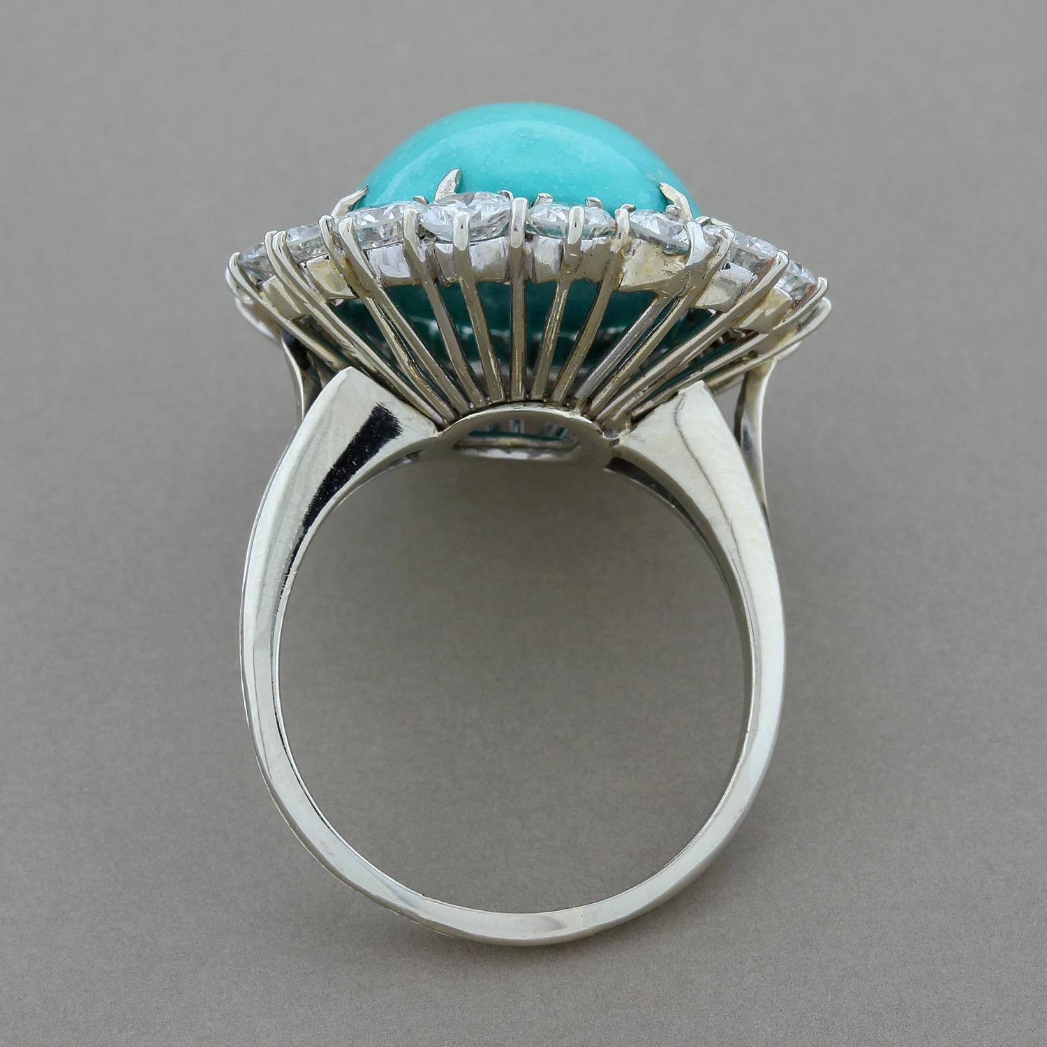 Turquoise Diamond Gold Ring 1