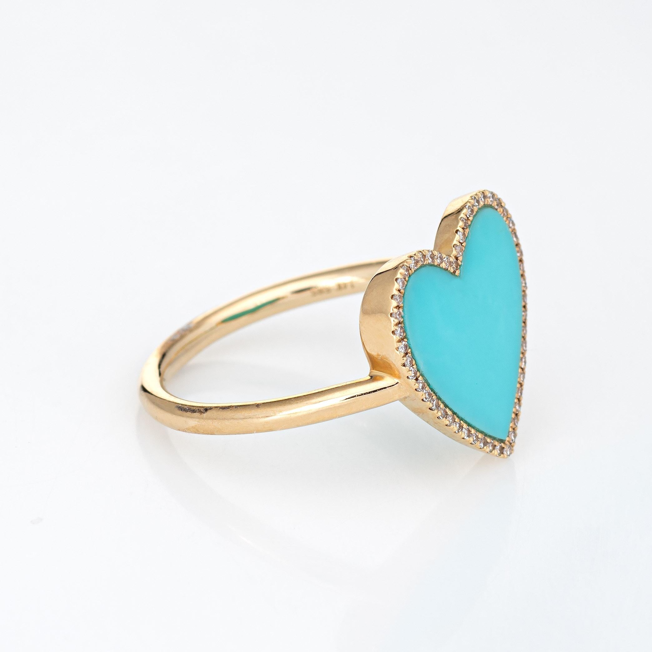 heart turquoise ring