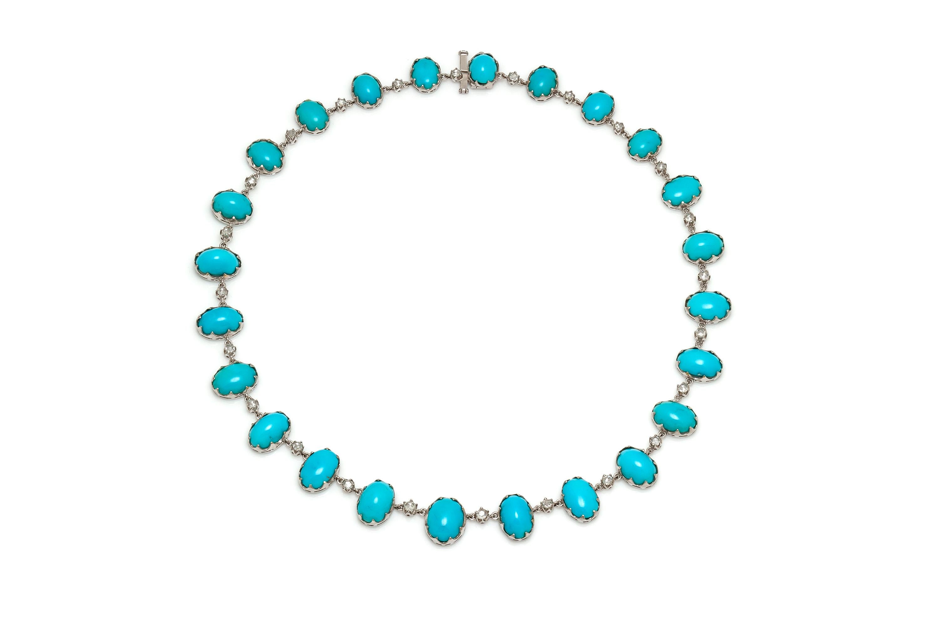 turquoise and diamond necklace