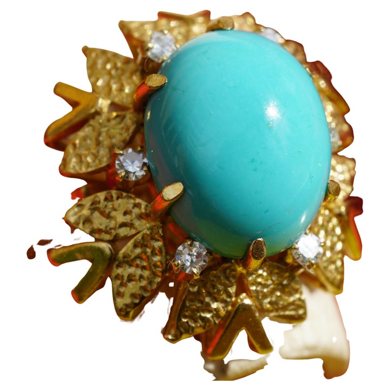 Authentic Diamond Twist Turquoise Rings Soiny Turquoise Paige Gordon