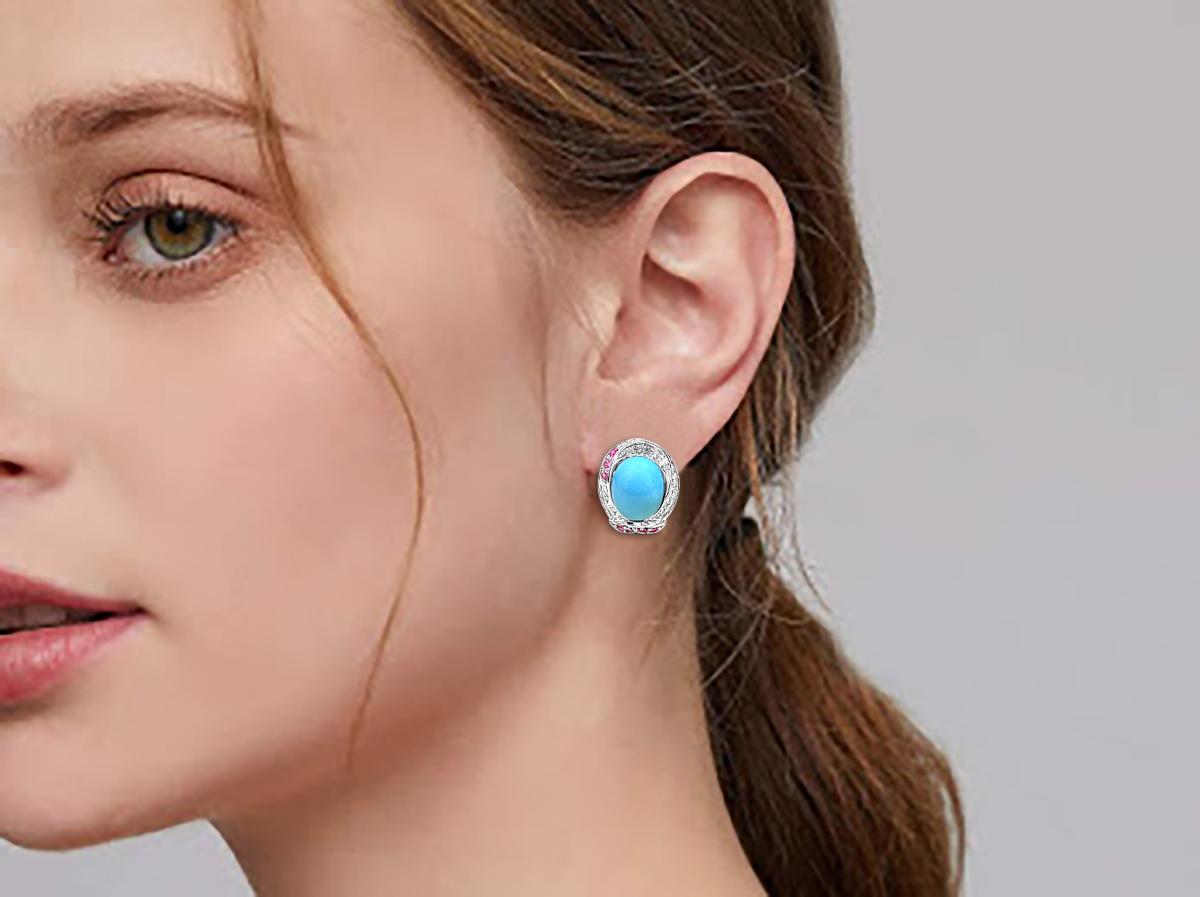 pandora turquoise earrings