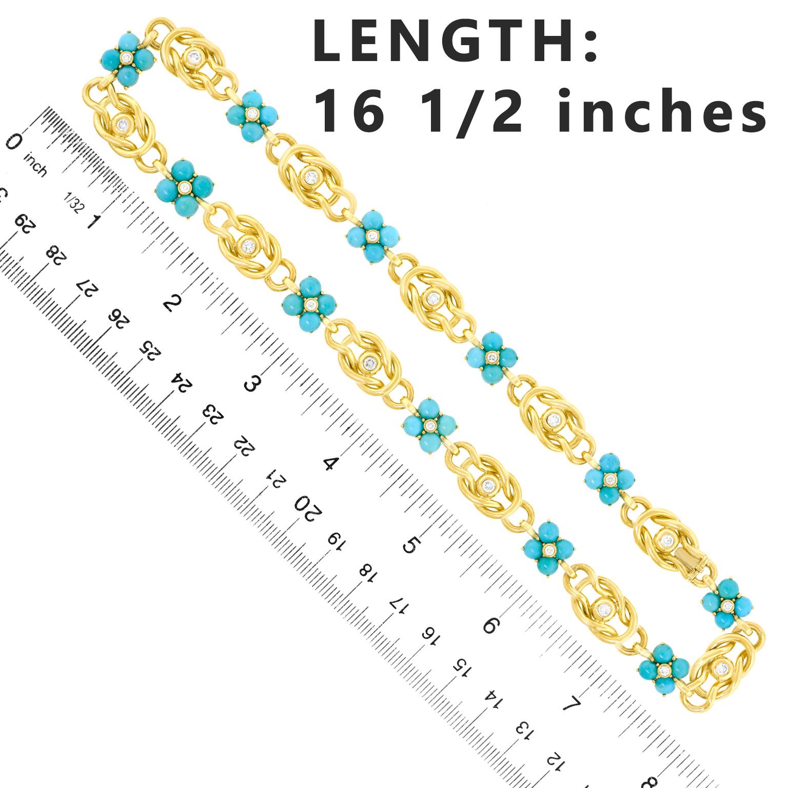 Turquoise & Diamond-set Necklace 1