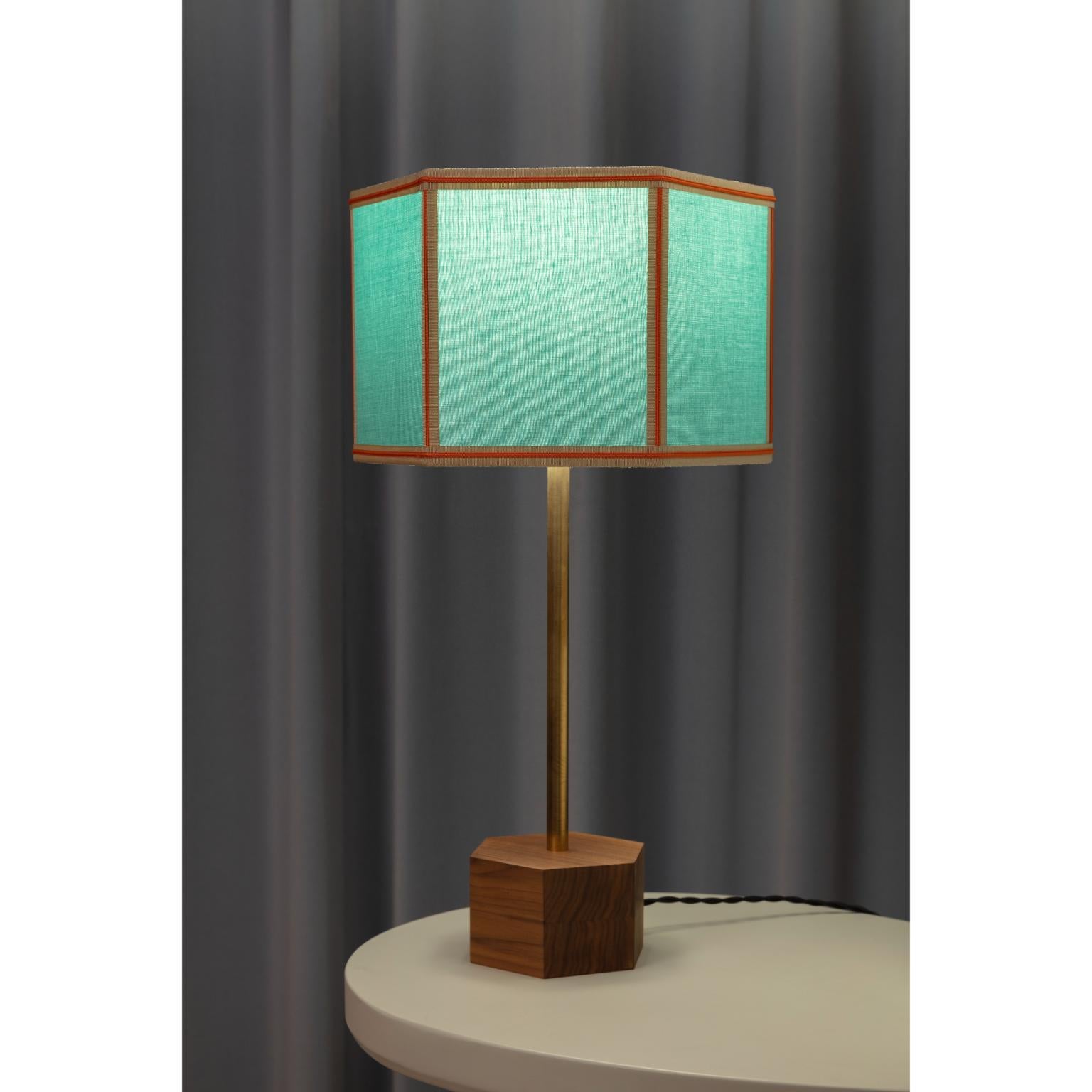 Post-Modern Turquoise Easy Table Lamp by Servomuto For Sale