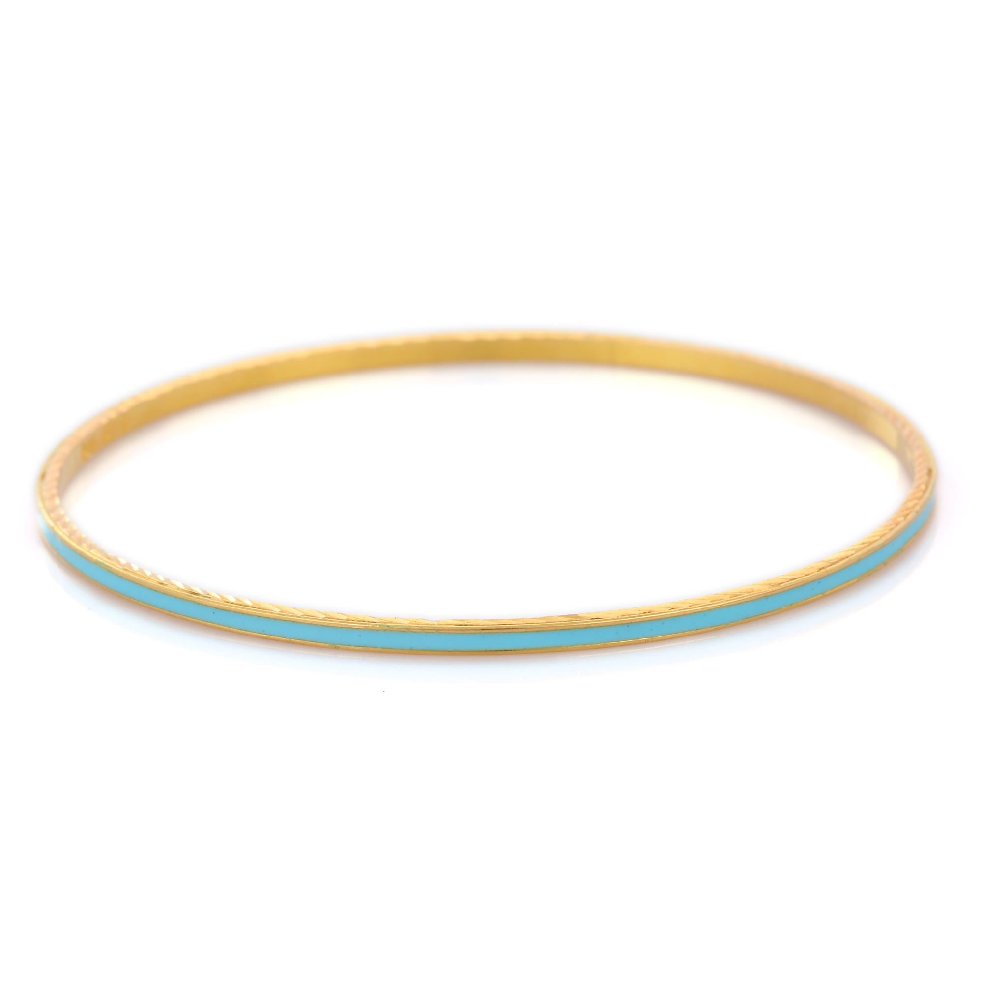 solid turquoise bangle