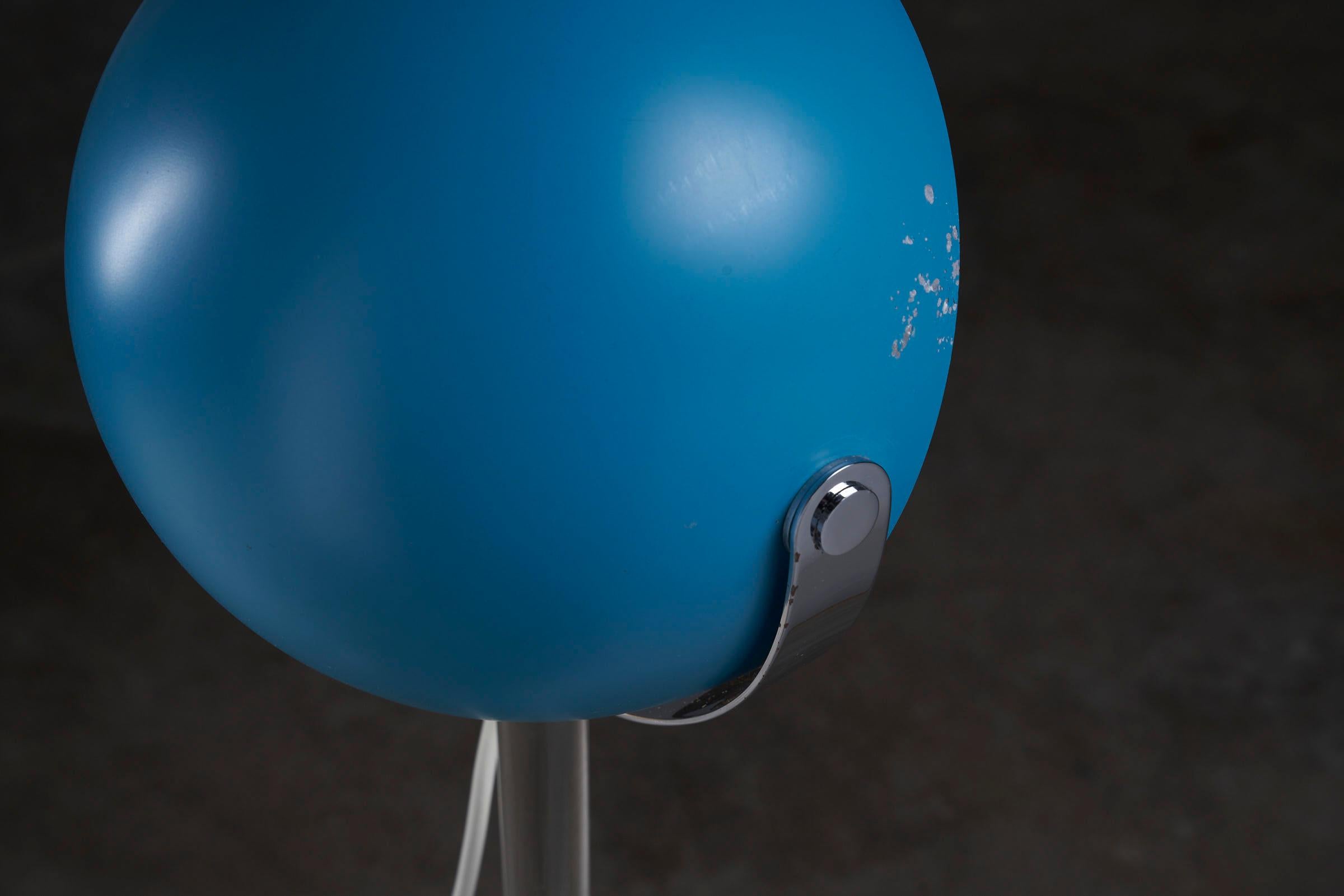 Turquoise Floor Lamp with Plexi Stem Cosack Leuchten For Sale 2