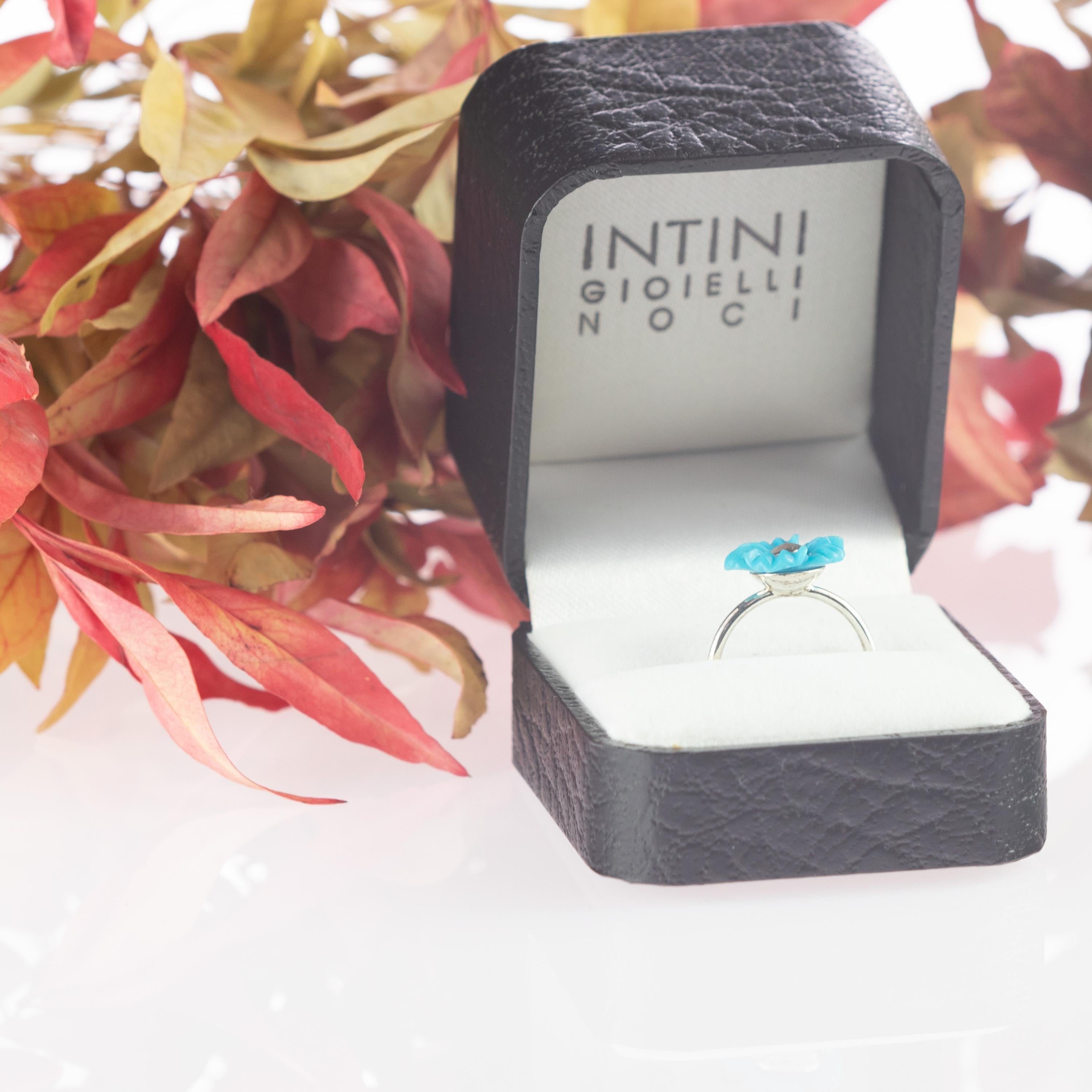 Fiori di turchese - Set di orecchini pendenti con perle d'acqua dolce in argento Sterling in vendita 13