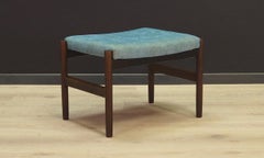 Turquoise Footrest Oak 1970s Vintage Danish Design