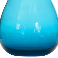 Turquoise Glass Bud Vase