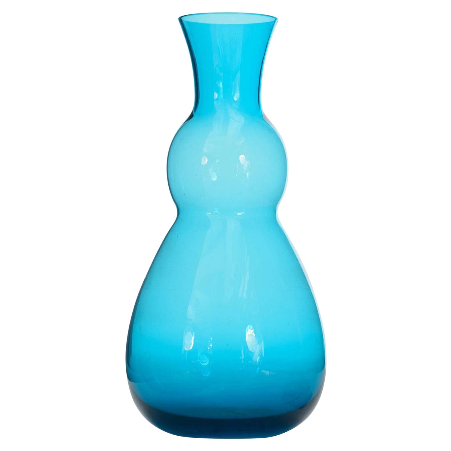 Turquoise Glass Bud Vase