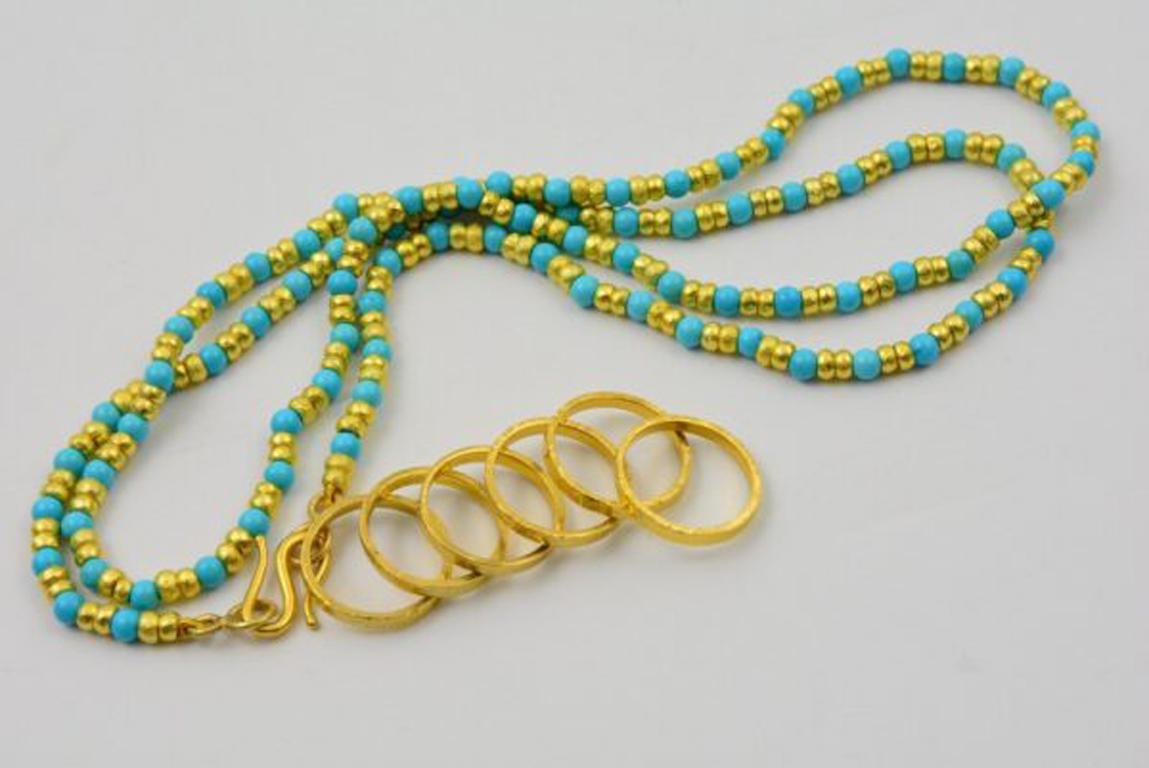 22k gold bead necklace