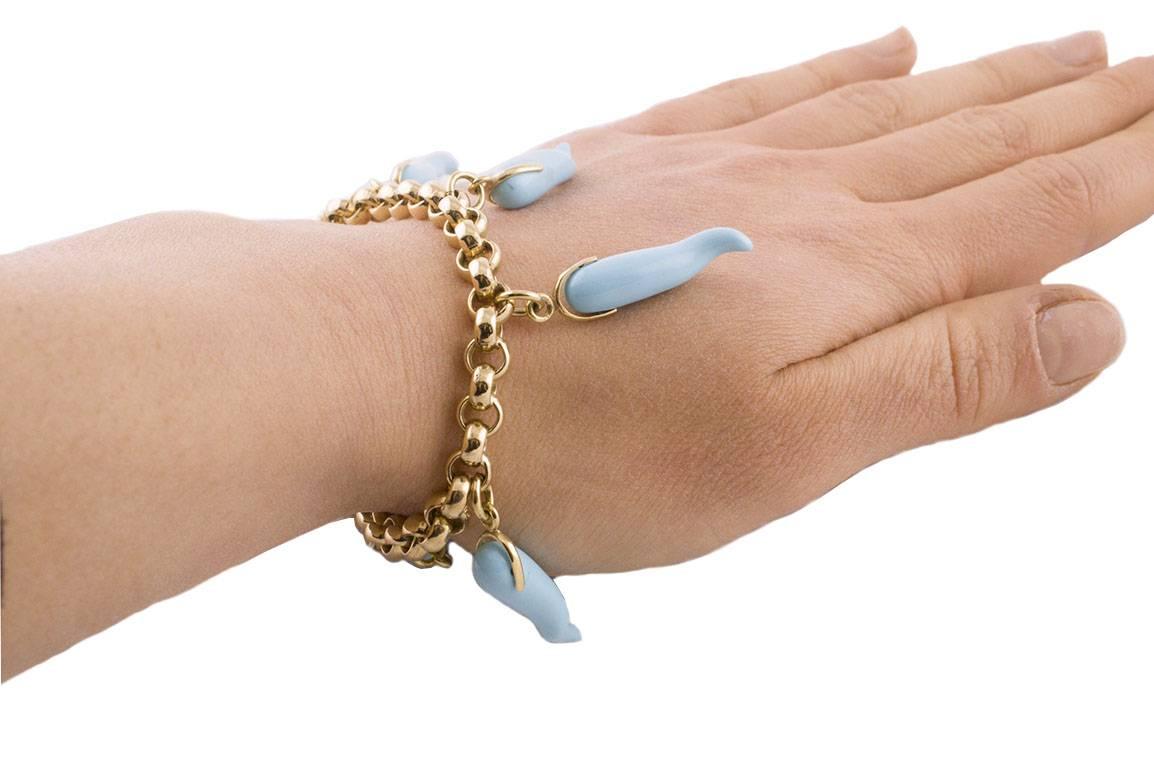 Women's Turquoise Paste Gold Chilly Bracelet For Sale