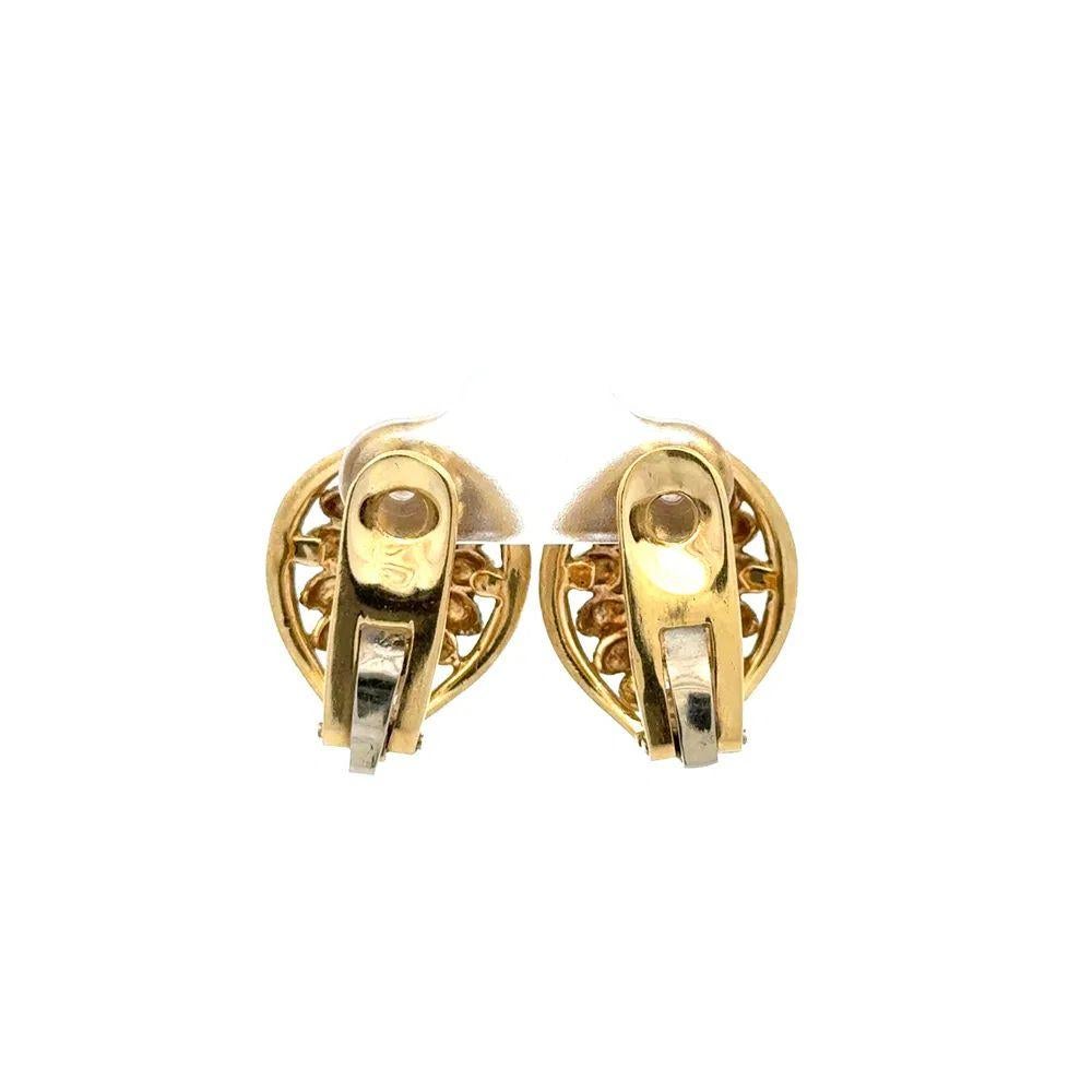 Türkis Gold Mid Century Modern 1960er Jahre Cluster-Ohrringe Damen im Angebot