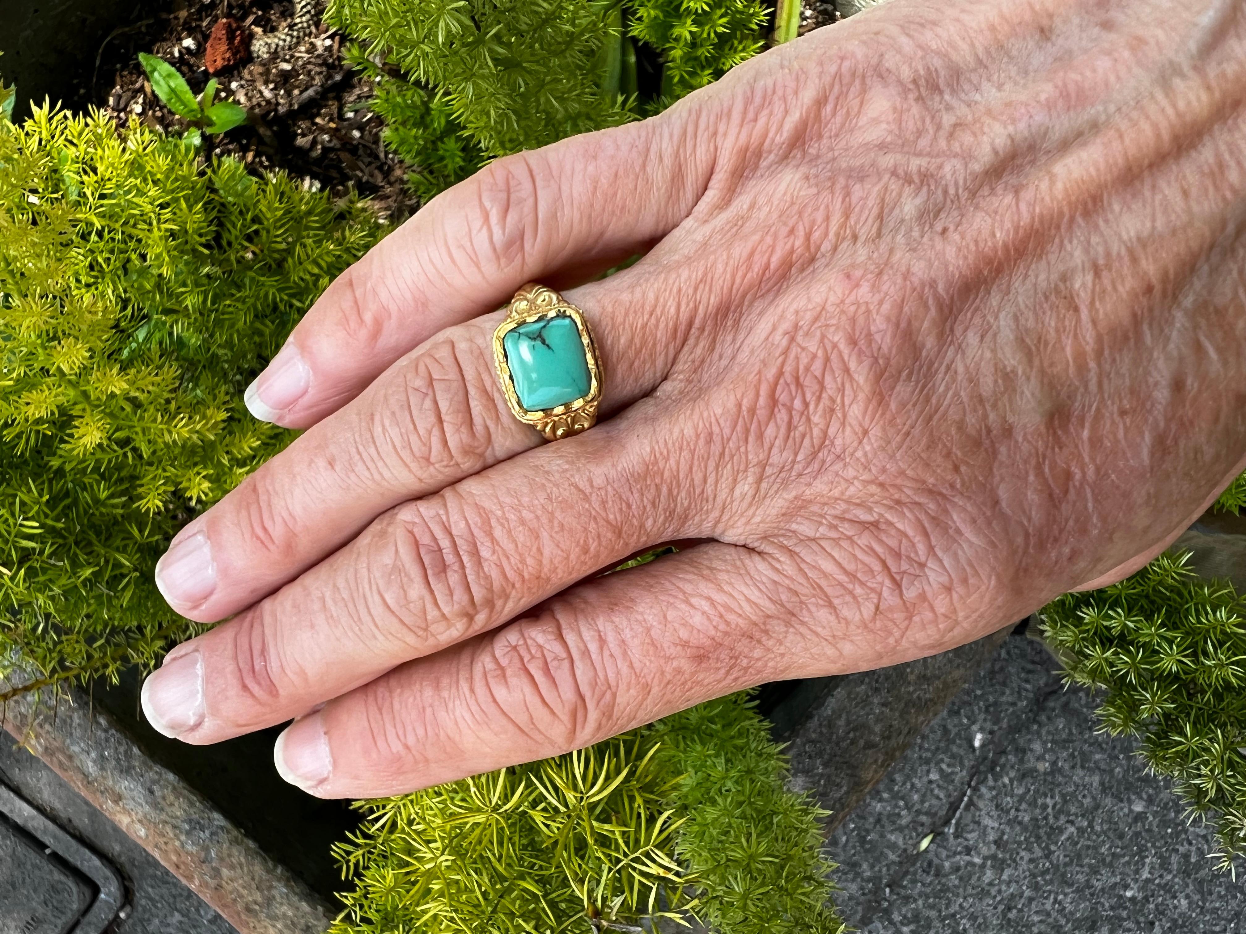 Turquoise Gold Ring  4