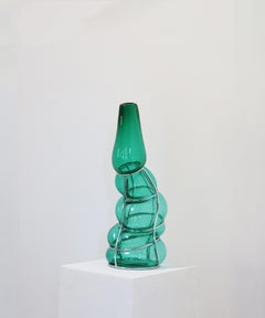 Turquoise Green Babà Sculptural Vase by Alice Crepaldi