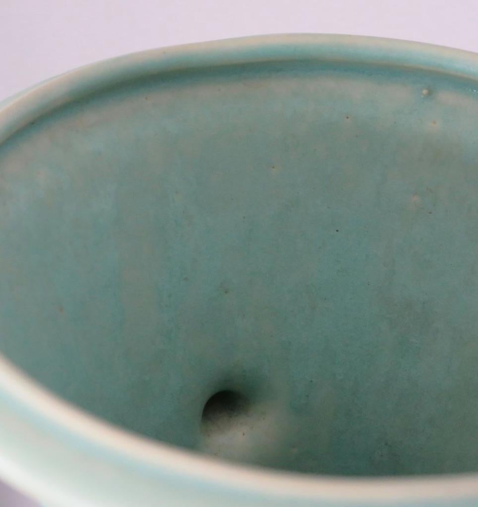 Clay Turquoise 'Haeger' Amphora Vase For Sale