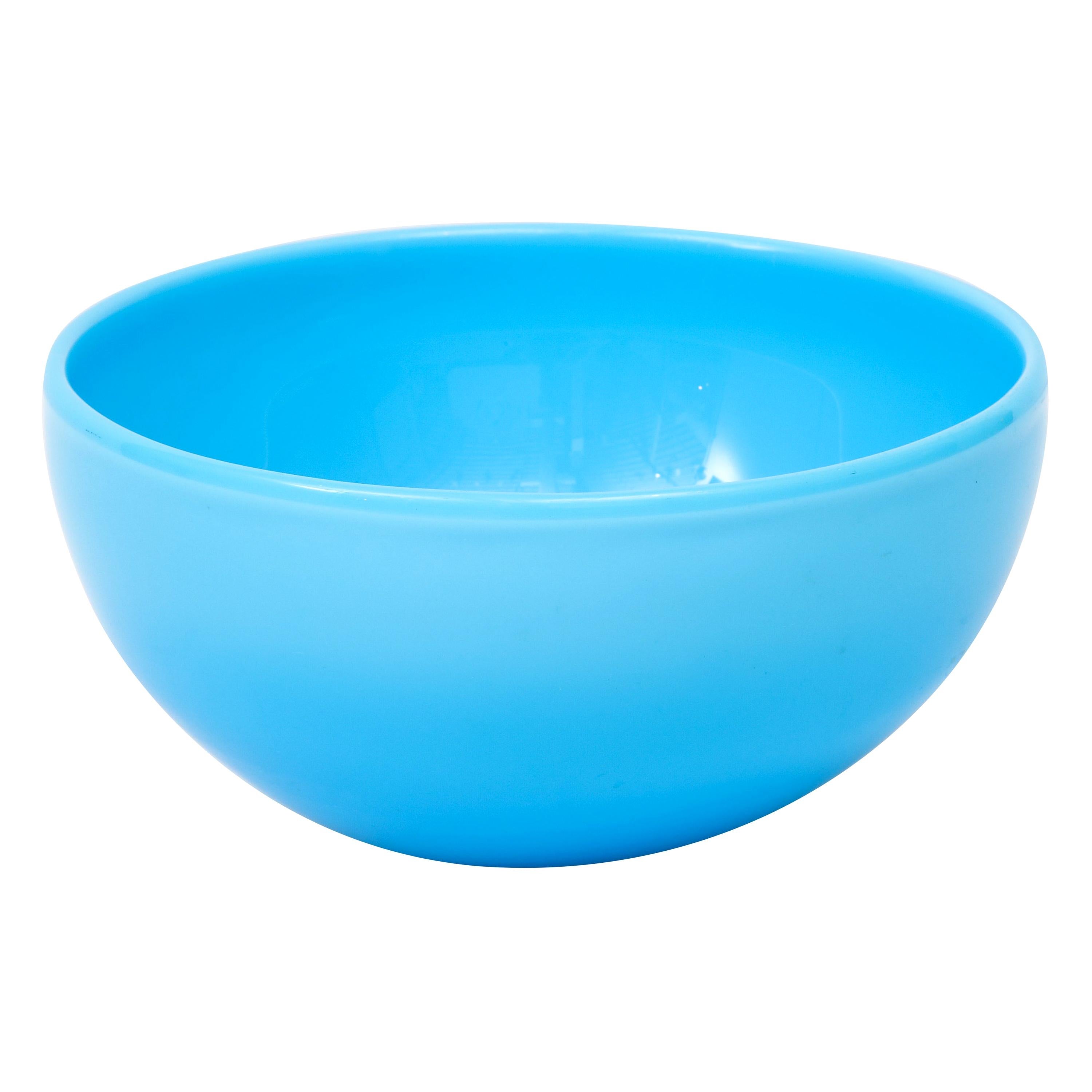 Bowl, Glass, Kosta Boda, Scandinavian, Mid-Century, circa 1970, Turquoise