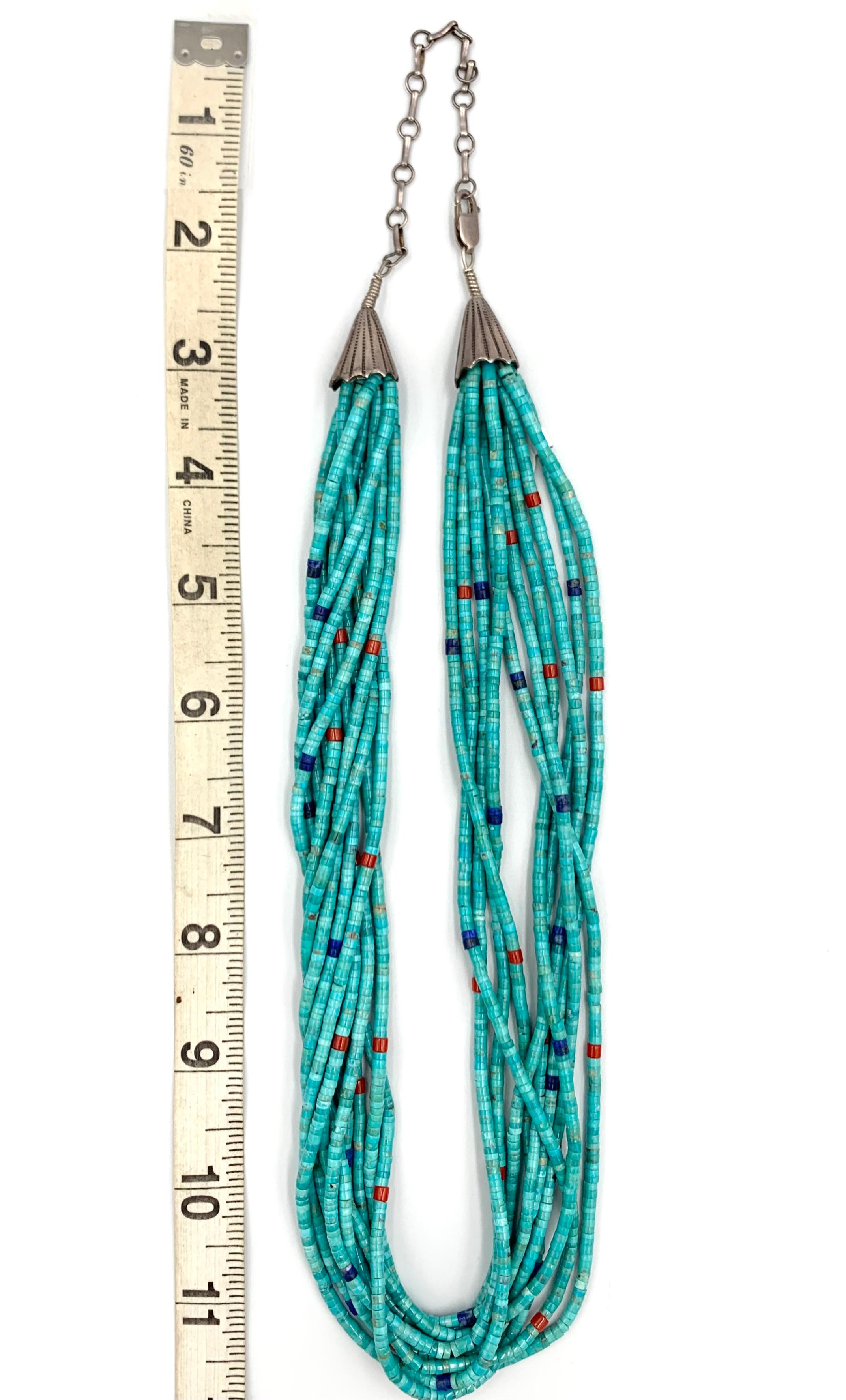 Turquoise Heishi Beads Necklace 1