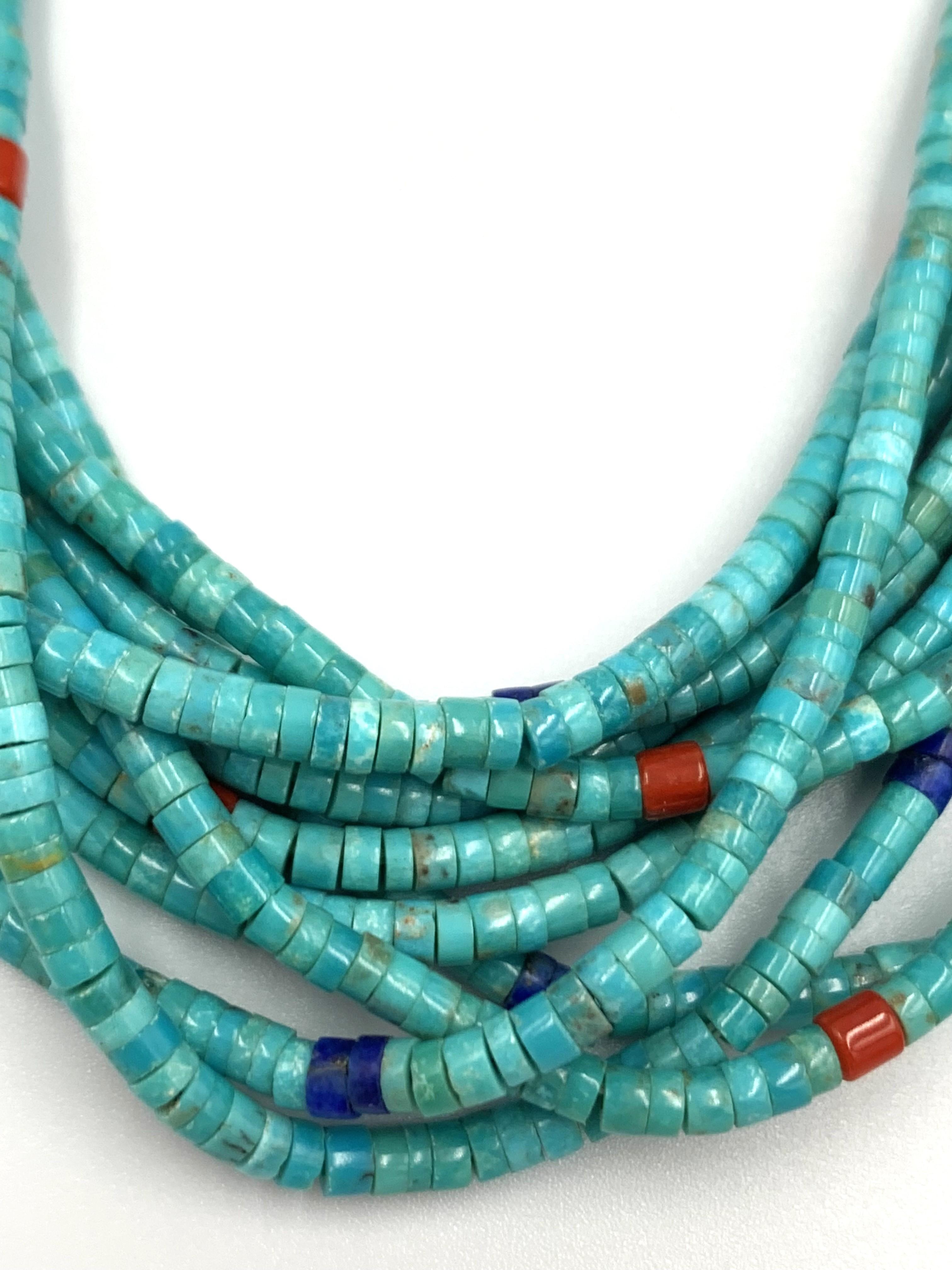Turquoise Heishi Beads Necklace 3