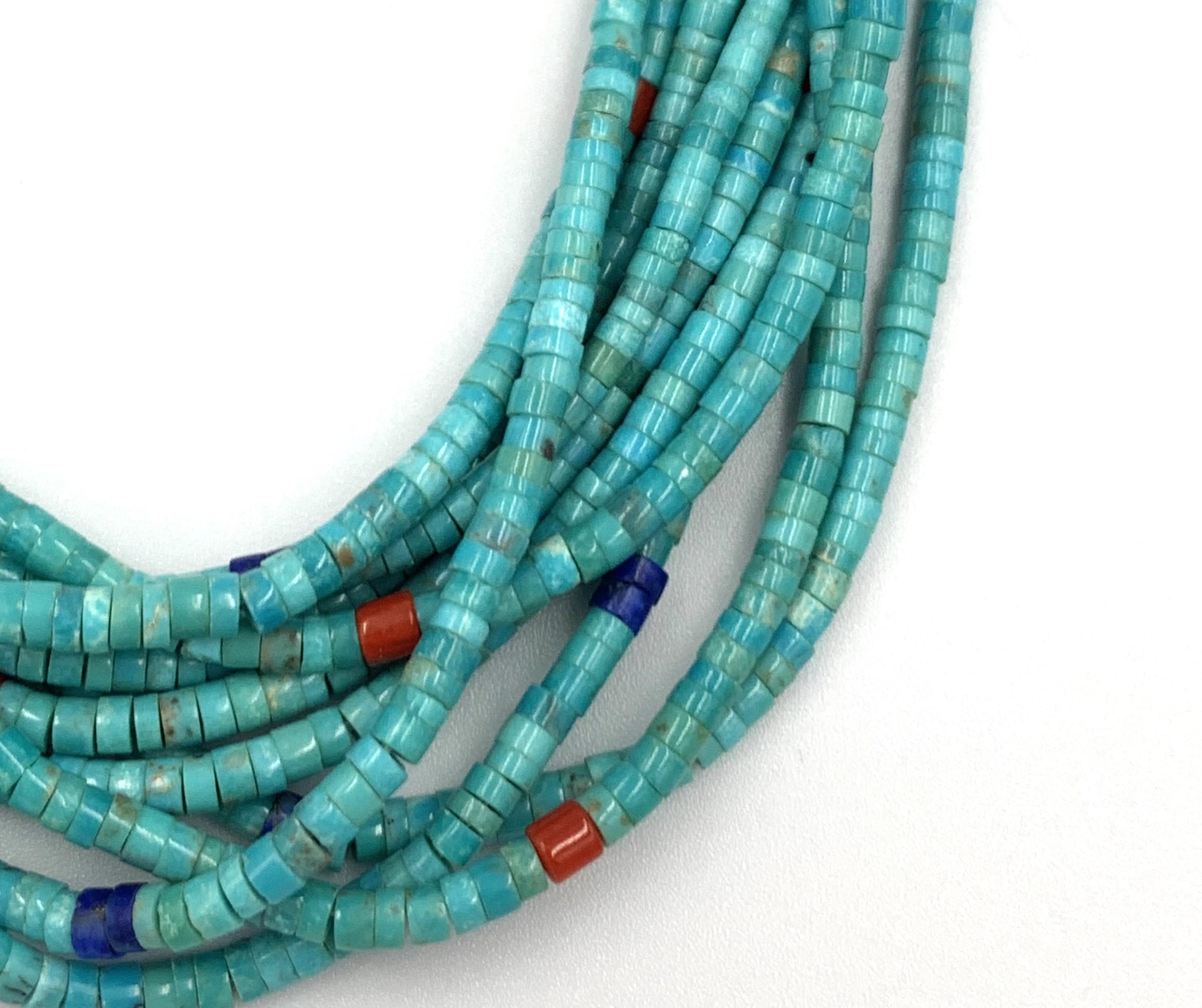 Turquoise Heishi Beads Necklace 4