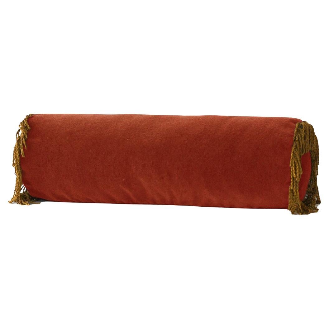 Turquoise II Brick Velvet Deluxe Handmade Bolster Cushion