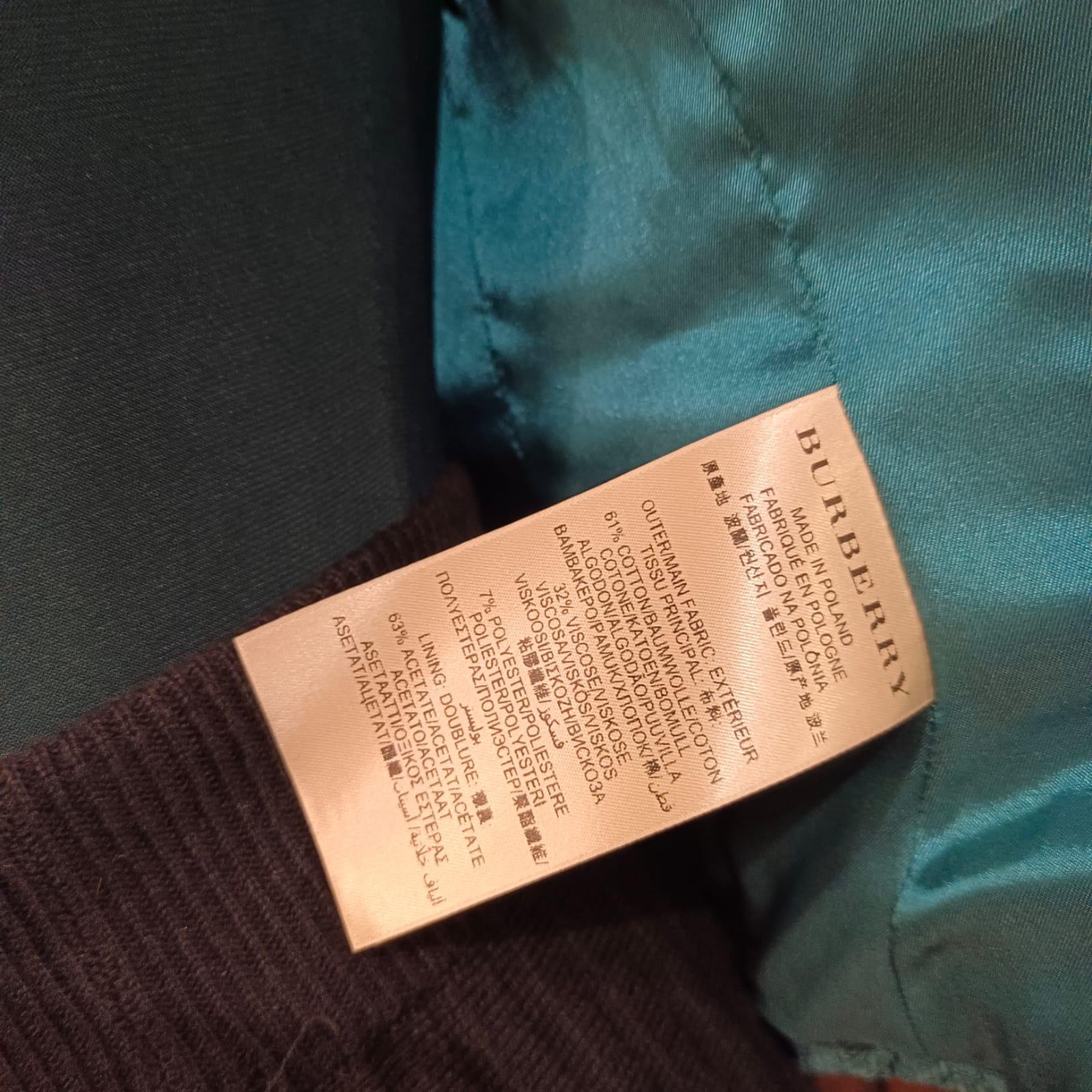 Turquoise Lace Burberry Biker Jacket For Sale 2