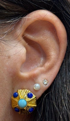 Turquoise & Lapis Lazuli Earrings