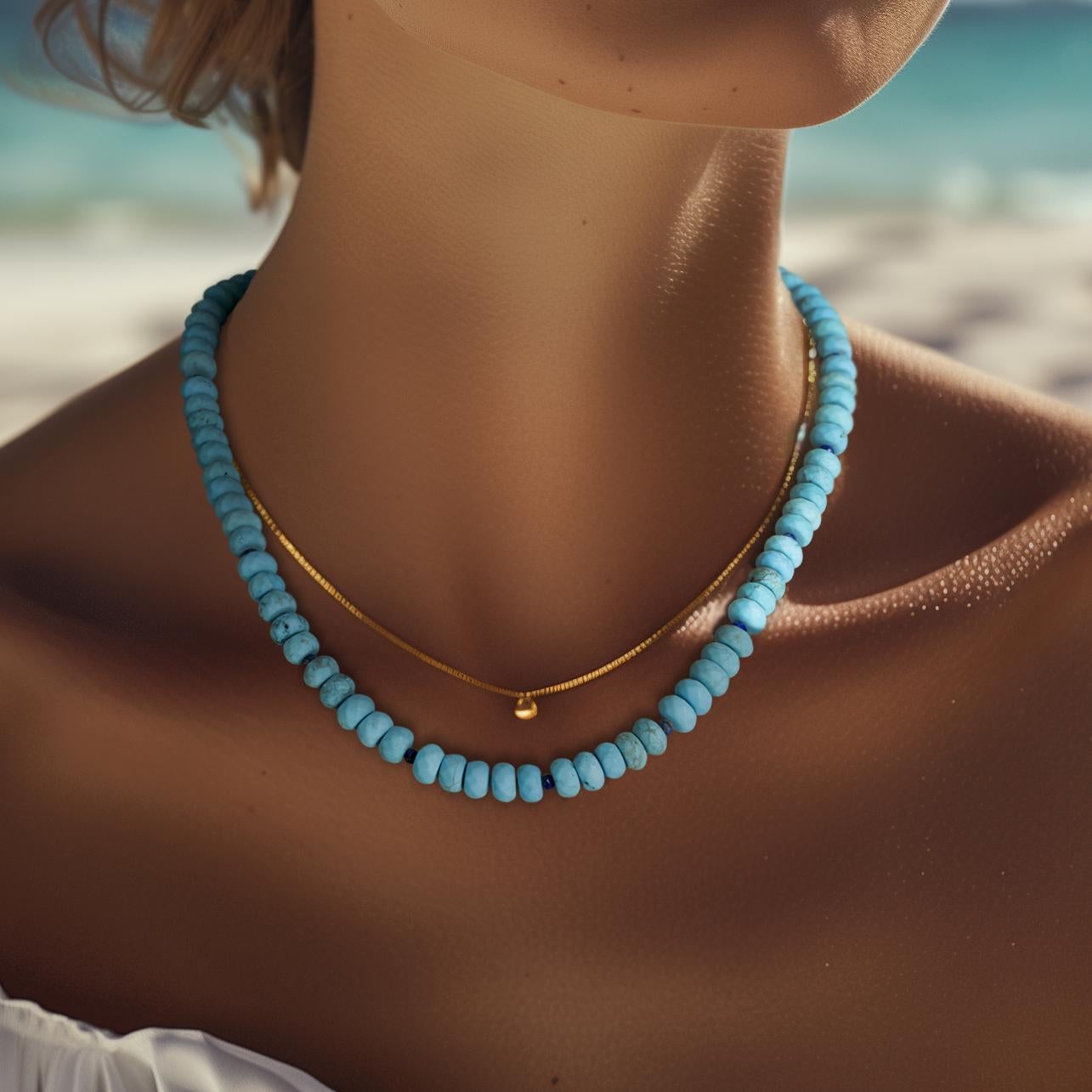 Collana di Lapis Turchese - by Bombyx House in vendita 3