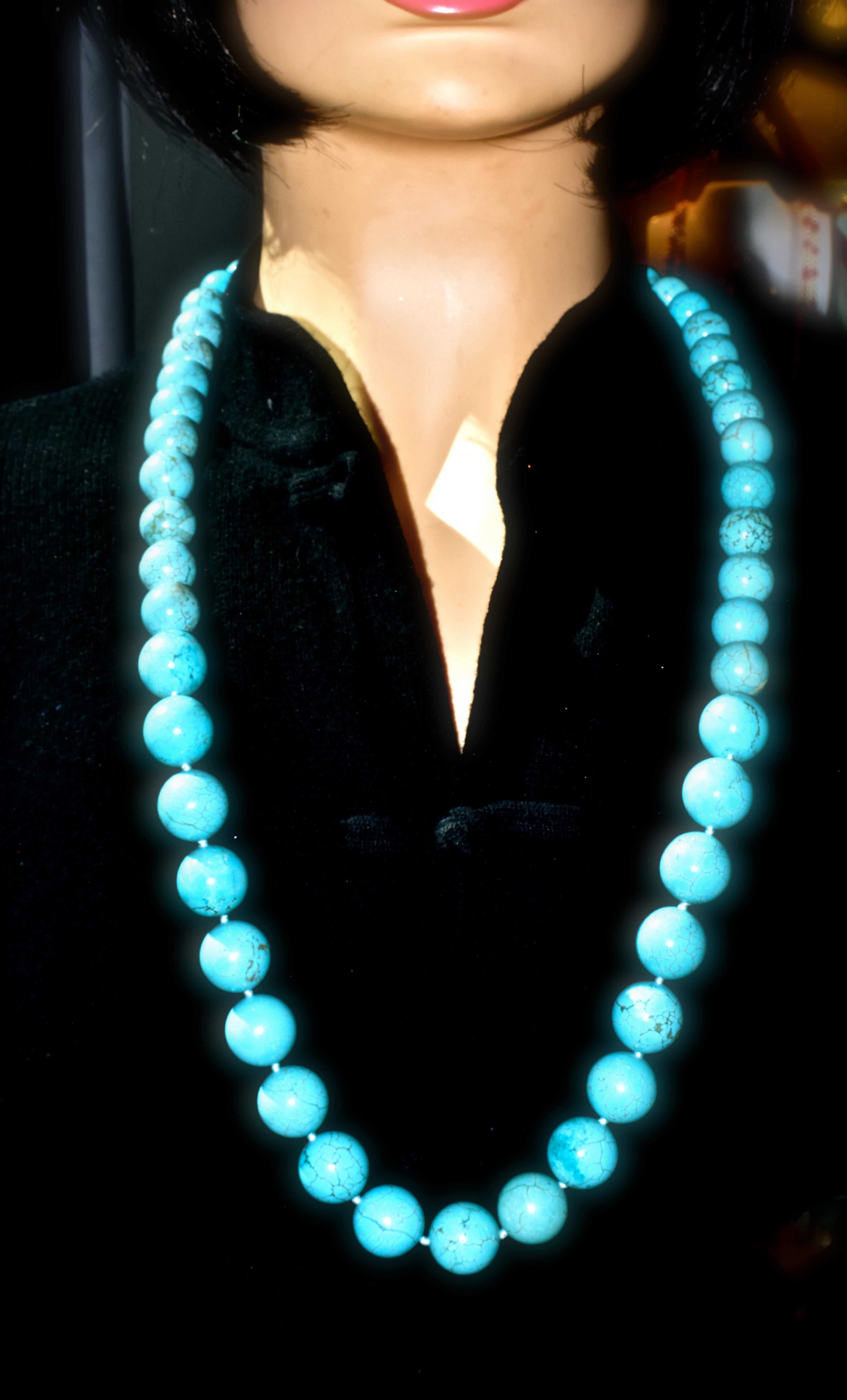large turquoise bead necklace