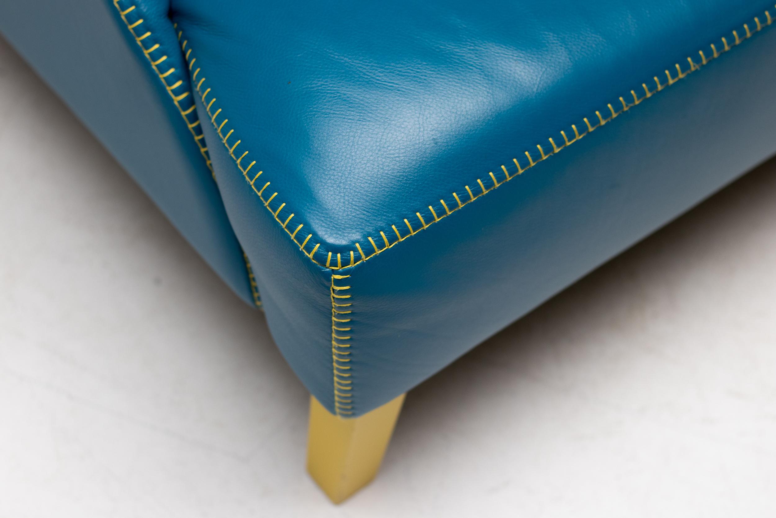 Lacquered Turquoise Love Seat by Nicoline Salotti 