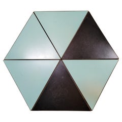 Turquoise Module Hexagon Coffee Table Iron & Formica