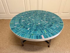 Turquoise Mosaic Coffee Table by Berthold Müller-Oerlinghausen, Germany, 1960s