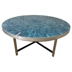 Turquoise Mosaic Coffee Table by Berthold Müller-Oerlinghausen, Germany, 1960s