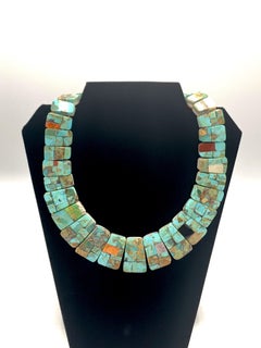 Turquoise Mosaic Inlay Collar Necklace by Jolene Bird