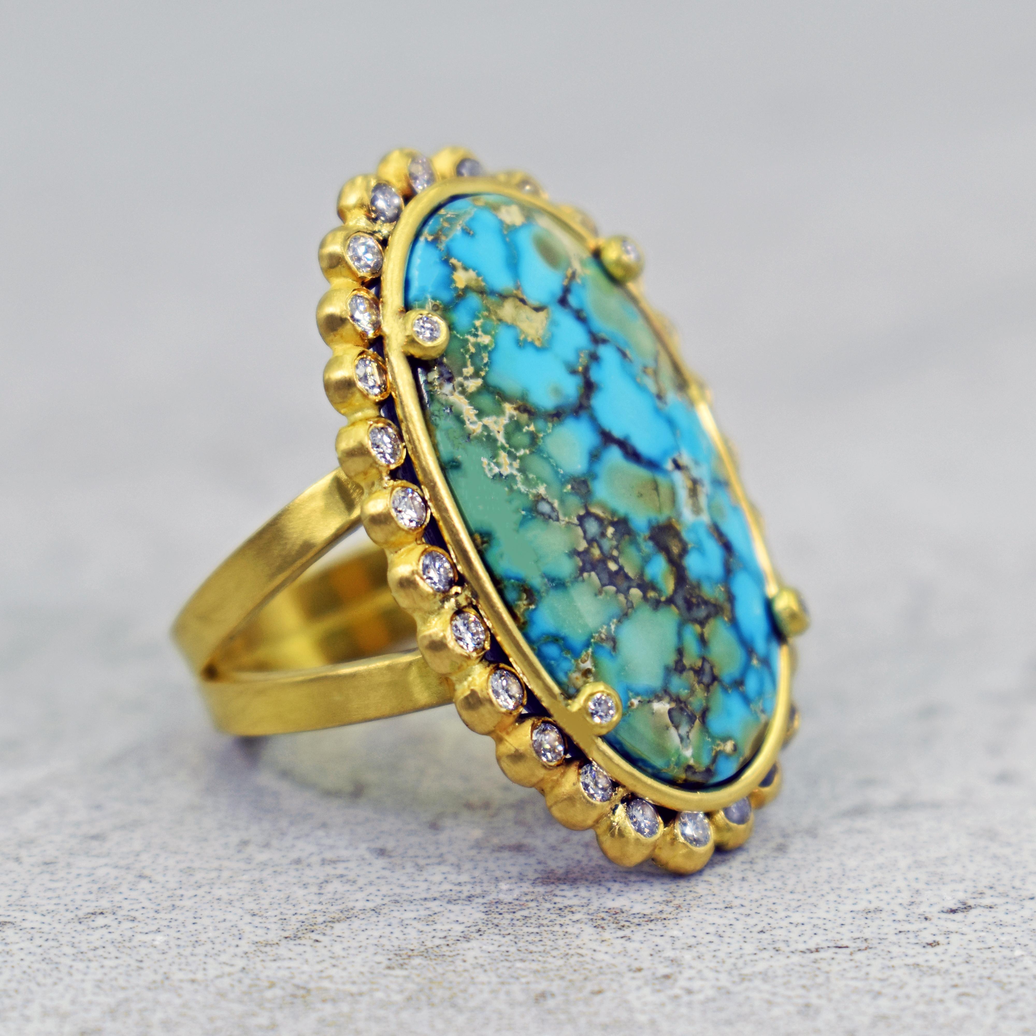 22 carat luxurious turquoise stone jewellery