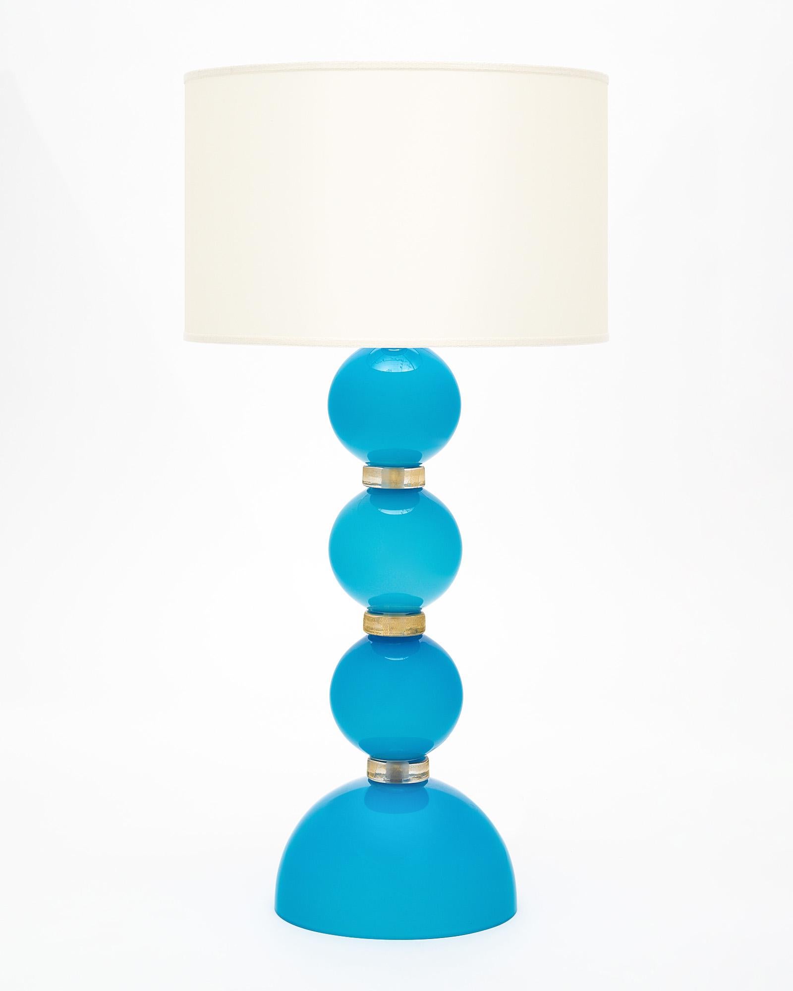 Turquoise Murano Glass Lamps For Sale 2