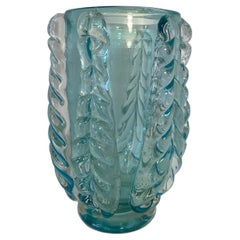 Turquoise Murano Glass Vase by Cenedese, Italy